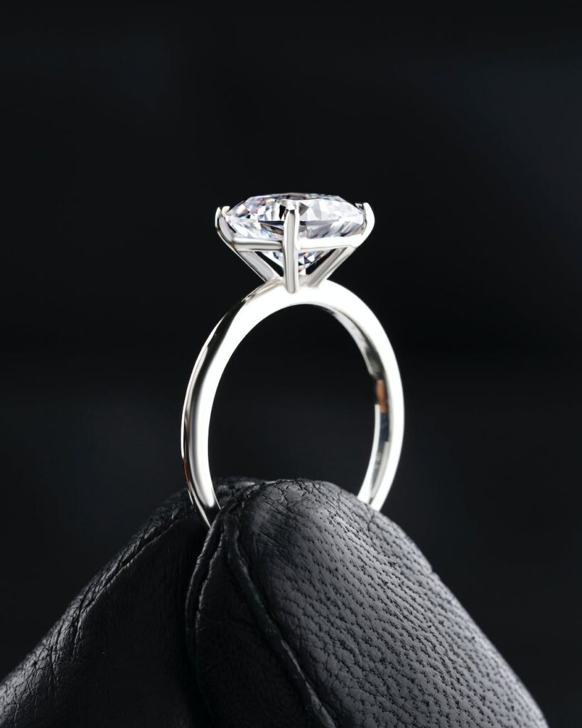 macro photography of an expensive diamond ring